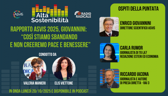Rapporto ASviS 2025, Giovannini: “Così stiamo sbandando e non creeremo pace e benessere”